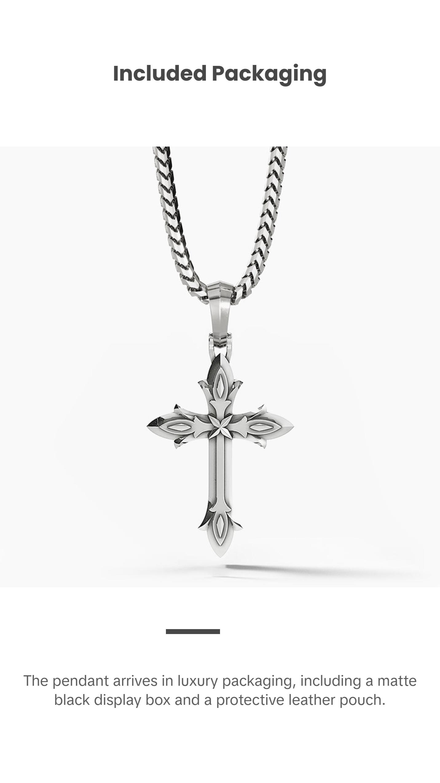 Courage, Silver Cross Pendant