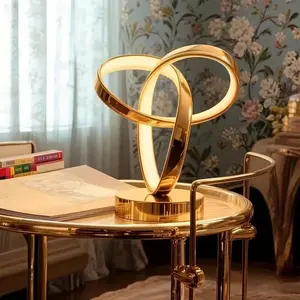 Modern LED Clover USB Table Lamp, 3 Color Temperatures, Push Button Control, Decorative Night Light, Bedroom & Living Room Lamp, Ambient Table Lamp