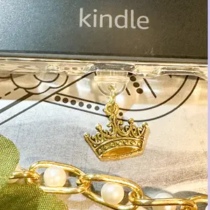 Crown Charm Dust Plug for Kindle – Bling Bookish Accessory | Princess Gift for Readers