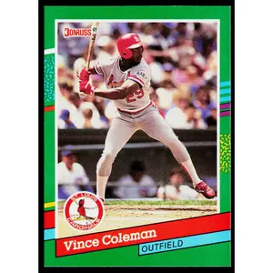 Vince Coleman 1991 Donruss #487b St. Louis Cardinals