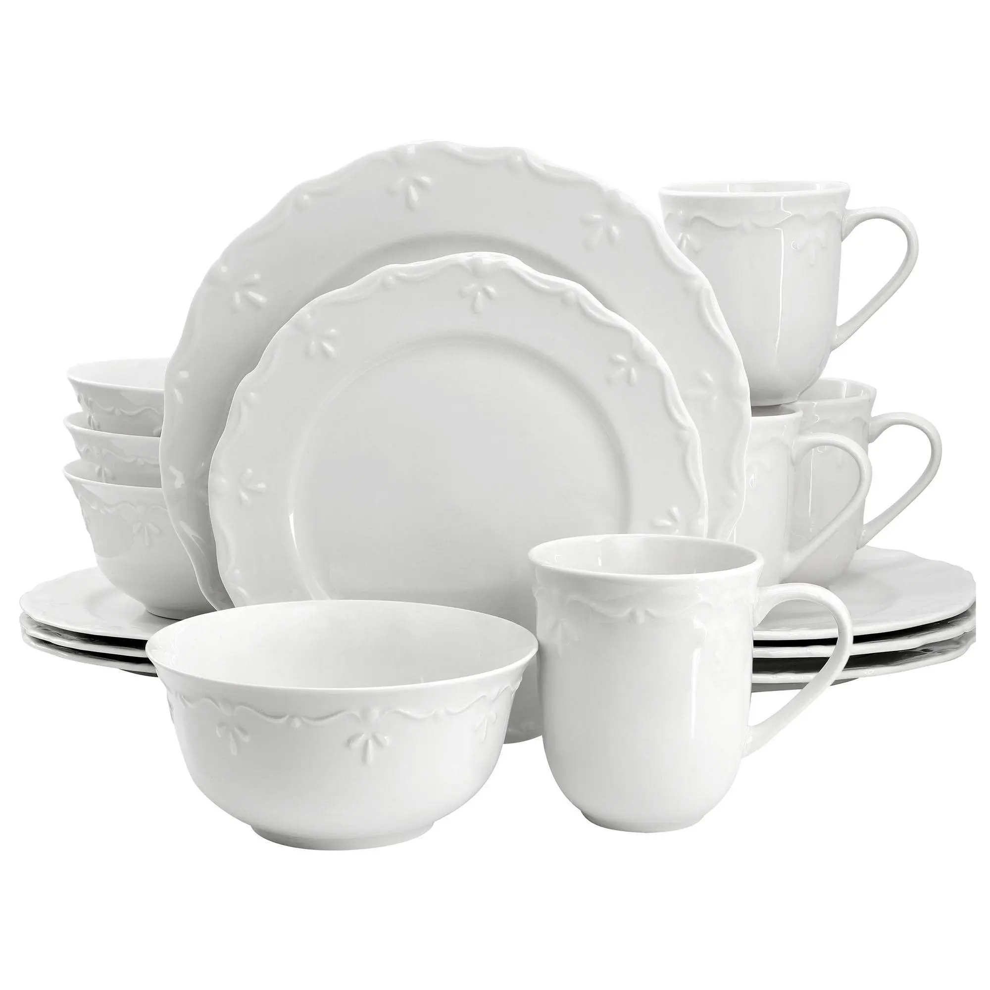 Elama Henryi 16 Piece Porcelain Dinnerware Set Elama Henryi 16 Piece Porcelain Dinnerware Set