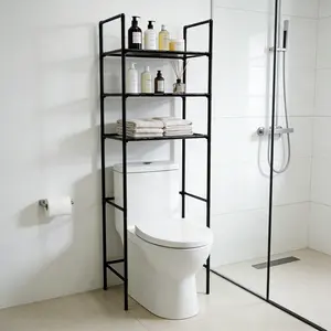 Simple Toilet Storage Rack, No Installation Floor-Standing Bathroom Organizer, Space-Saving Design for Daily Use, Bathroom Organization