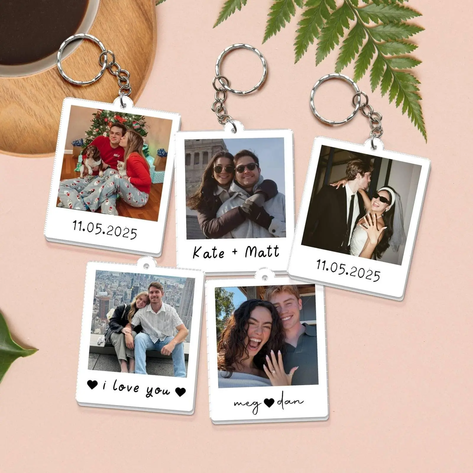 Custom Polaroid Photo Keychain: Retro Acrylic Keepsake