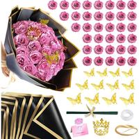 Pink Glitter Roses 36 Pack