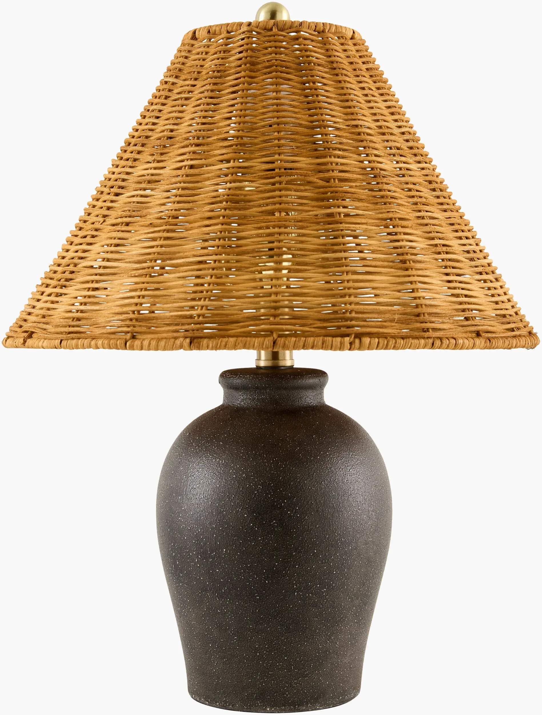 Rich Orange Traditional Table Lamp with Rattan Details, Ideal for Bedside or Console Tables, Table Lamps