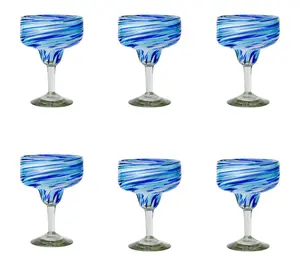10 Strawberry Street Set of 6 Malibu Mexican Margarita Glasses