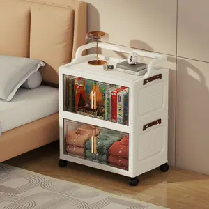 Foldable Storage Cabinet No Installation Required, Baby Children Clothes Organizer Box, Snack Storage Rack, Modern Style, Adjustable Drawer