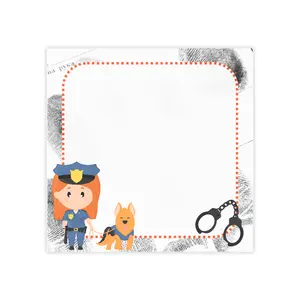 Police K9 Officer Post-it Note Pads – Cute Cop & K9 Sticky Notes Fingerprint