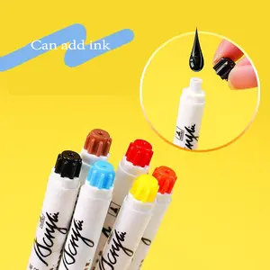 Double Acrylic Marker Paint Pen - 12 Non-Toxic Colors for Kids, Coloring, Drawing, Crafts, and More, Includes Carrying Case