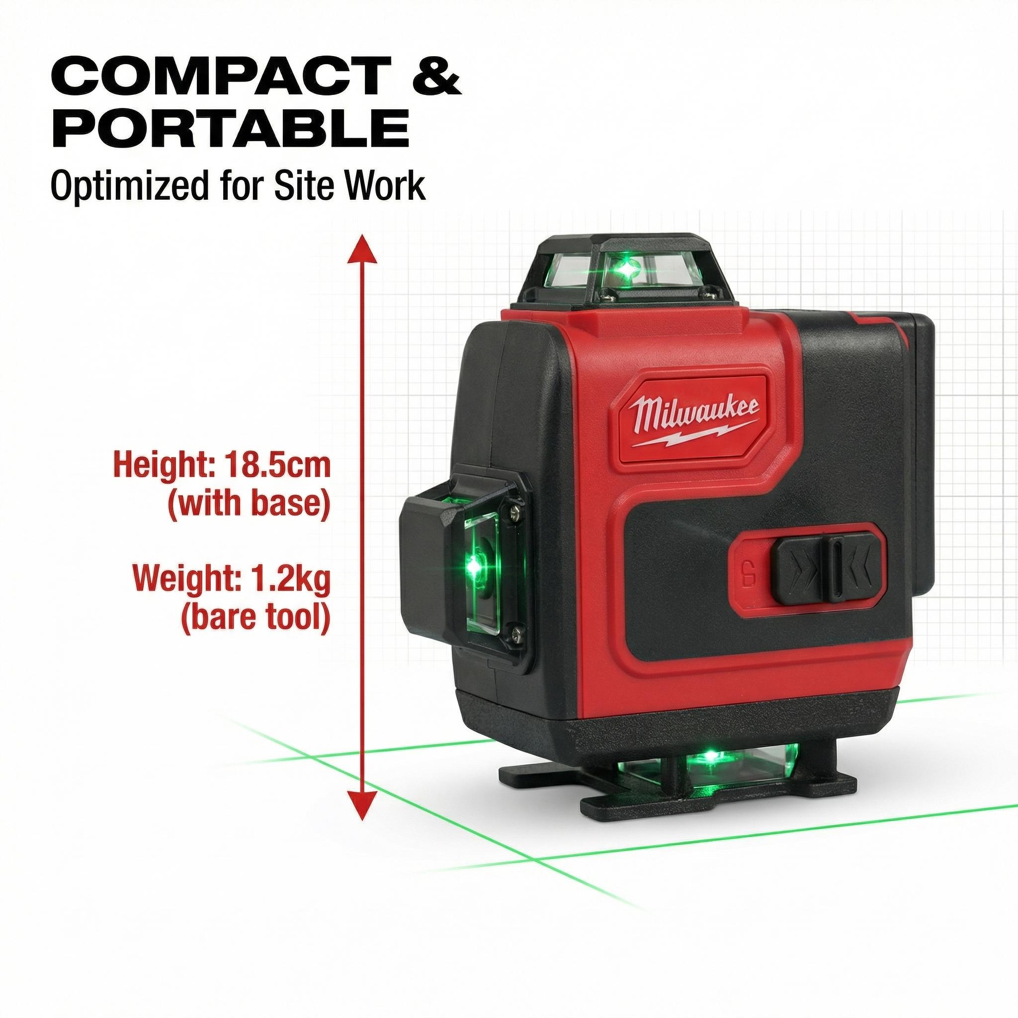 Milwaukee 16 Line Laser Level Kit With Battery Charger Construction Layout Tool High Accuracy
