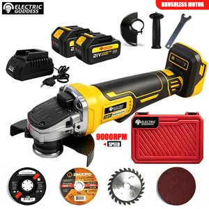 21V 800W Cordless Brushless Angle Grinder, Multi-Functional Cutting Grinding Polishing Tool for Automotive Repair & Household