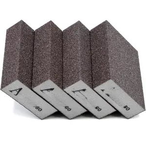 Sanding Sponge,4Pack 60# Coarse Sanding Blocks Set,  for  Working, Washable and .