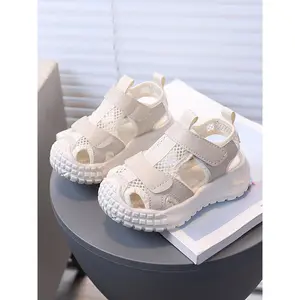 Simple Fashion Sports Sandals, Breathable Mesh, Thick Anti-Slip Sole, Magic Tape, Summer Outdoors for Toddlers