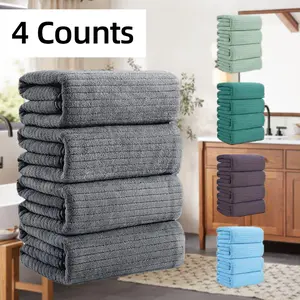 Extra-Large Bath Towel Set, 35 x 70-Inch Microfiber Quick-Dry XL Towels, Soft Reusable Premium Bath Towels for Home and Hotel Use, Bathroom Towel Set