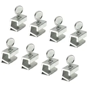 8 Pack Adjustable No-Drill Sliding Window Locks Aluminum Alloy Safety Window Stoppers for Sliding Windows & Doors, Child & Pet Security Lock Kit Fits Most Tracks