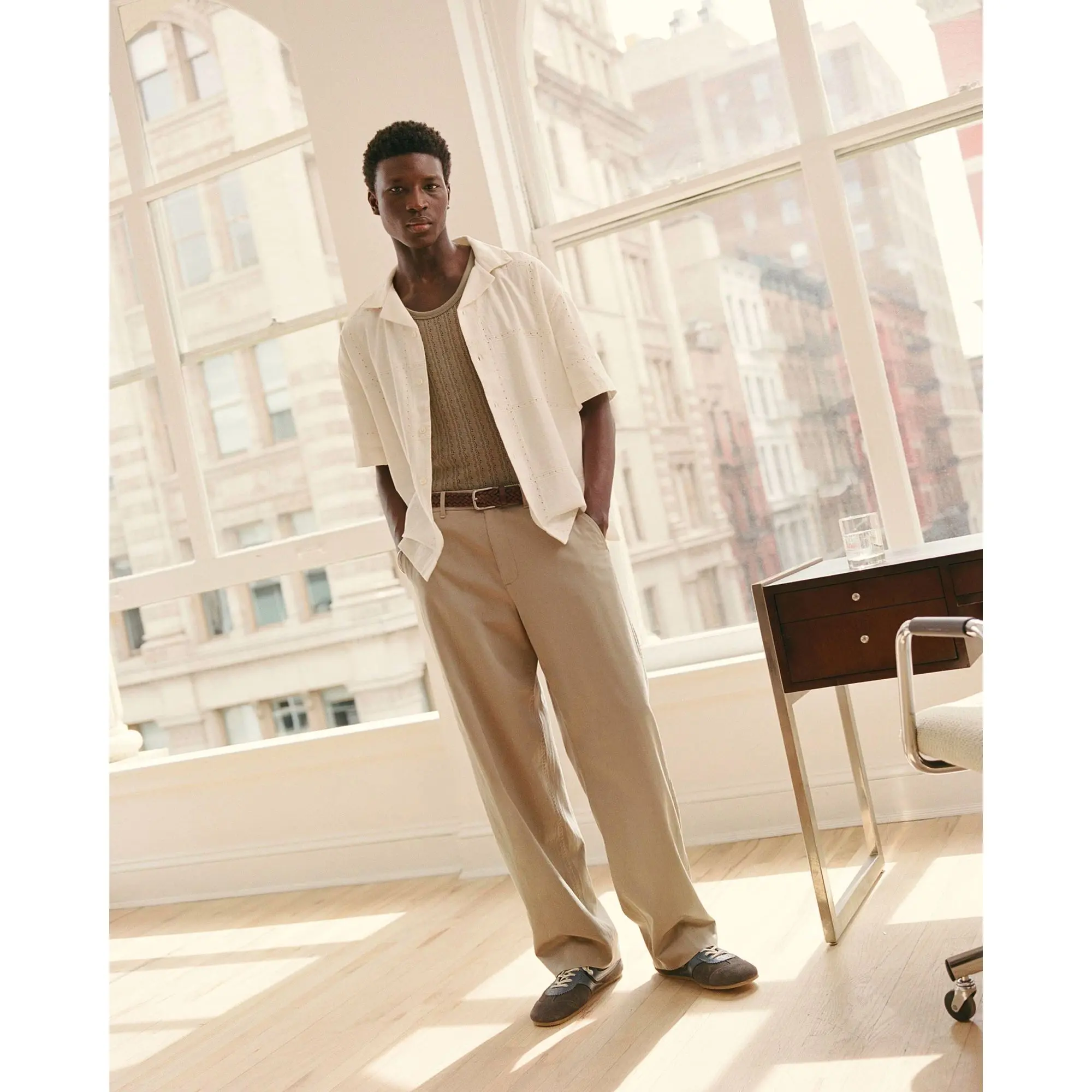 Abercrombie & Fitch Lyocell-Cotton Baggy Trouser