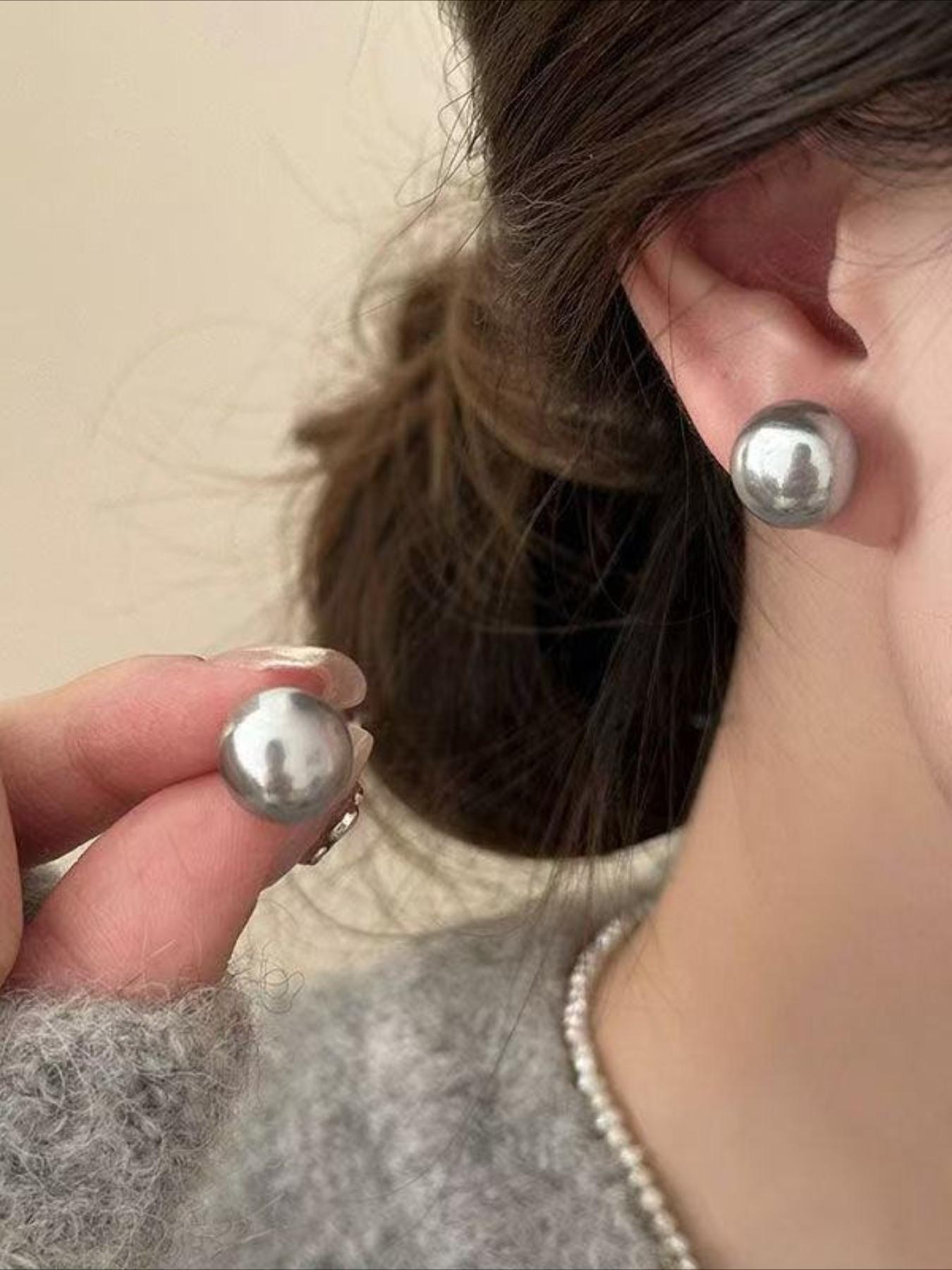 Elegant Faux Pearl Earrings Set, 3 Pairs French Vintage Style, Simple and Stylish for Women, Daily Commute Wear, Versatile Ear Rings, Ear Studs