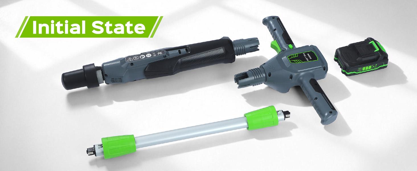 Weed Puller Tool, 21V Powerful Electric Weeder Tool with 2.0Ah Battery and Charger, Garden Weed Pulling Tool with 3-Claw Steel Head for Smooth Weeding, Ideal Gifts for Men/Garden Enthusiasts,