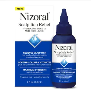 Nizoral Scalp Itch Relief Liquid – 1% Hydrocortisone Anti-Itch Solution for Itchy, Dry, and Irritated Scalp, Soothes and Moisturizes, 2 fl oz