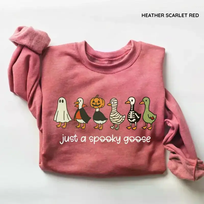 Halloween Goose Sweatshirt, Funny Spooky Goose Crewneck, Just a Spooky Goose Graphic Sweatshirt, Silly Goose Pullover, Comfort Colors