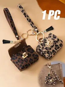 Tiger Print Keychain Wallet Bag Charm, Cute Fringe Design, Vintage Fashion Accessory, Fits Car Keys and School Bags, Two Styles Available, Keychain For Bags