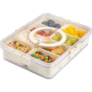 Your Christmas Party Hack Is Here!The#1 Snackle Box - 8 Compartment Tray for Holiday Snacks.Dishwasher Safe for Easy Cleanup!Perfect Gift for Hosts.