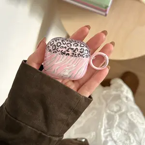 Zebra Leopard Print Earphone Case for Apple AirPods Pro 3/2/4/3/2, Fashionable Women's Simple Design, Stylish Apple Earphone Cover