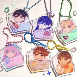 Omori Sunny Basil Aubrey Hero Kel Mari Keychain, Cute Keyring Accessory, Fun Charm For Backpack Or Purse | High Quality and Customer Favorite Items