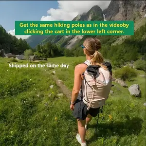 37 Inch,Must - Have for Outdoor Trips! Outdoor supplies multifunctional trekking pole, hiking trekking pole, durable and retractable