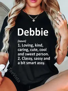 100% Cotton DEBBIE Definition Personalized Name Funny Birthday Gift Idea T-Shirt