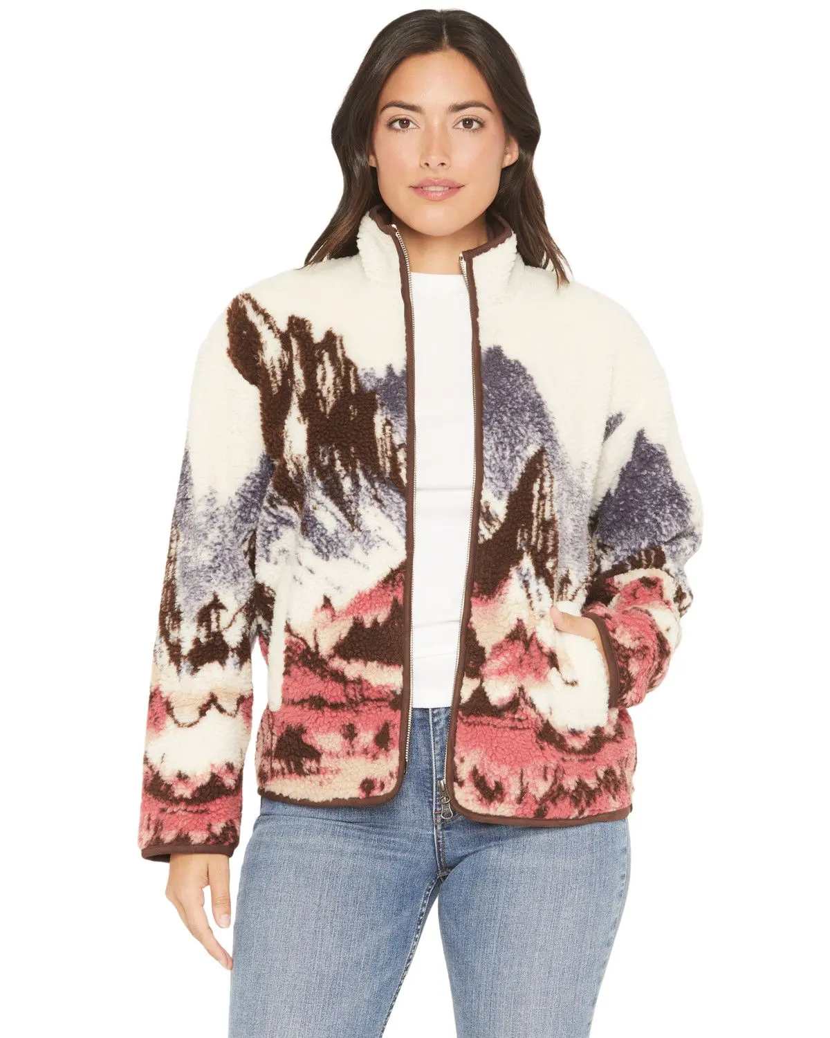 Shyanne Women's Women'S Cascade Zip Front Sherpa Jacket - Srho25sw3-Crm Shyanne Women's Women'S Cascade Zip Front Sherpa Jacket - Srho25sw3-Crm