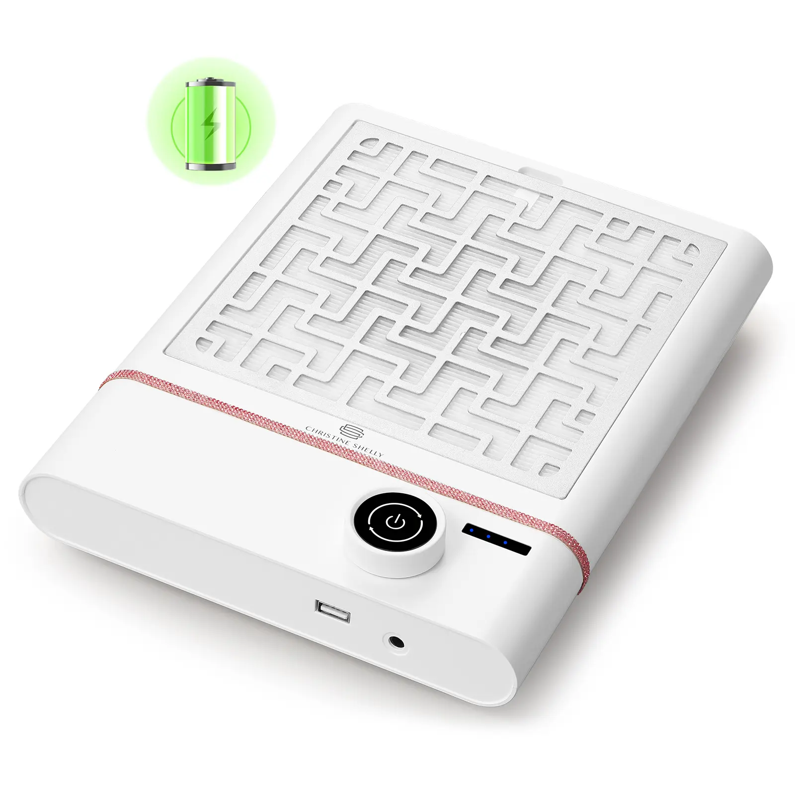 Wireless Nail Dust Collector Quiet Reusable Filter  Strong Power Rechargeable Low Noise Salon Home Nailcare Tool