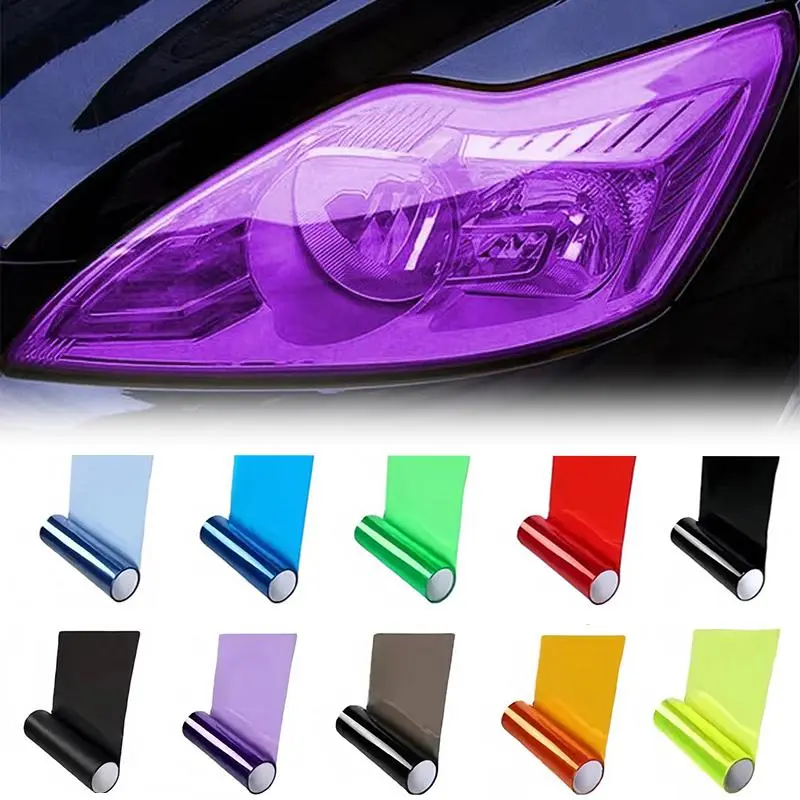 Matte Black Vinyl Car Wrap Film Stickers - Universal for Car Headlights & Taillights, Plain Smoke Finish, Waterproof, Self-Adhesive, Scratch-Proof, Dust-Proof, Long-Wearing, Fade-Resistant, Easy-Cut, Decorative for Daily Driving, Off-Road Use