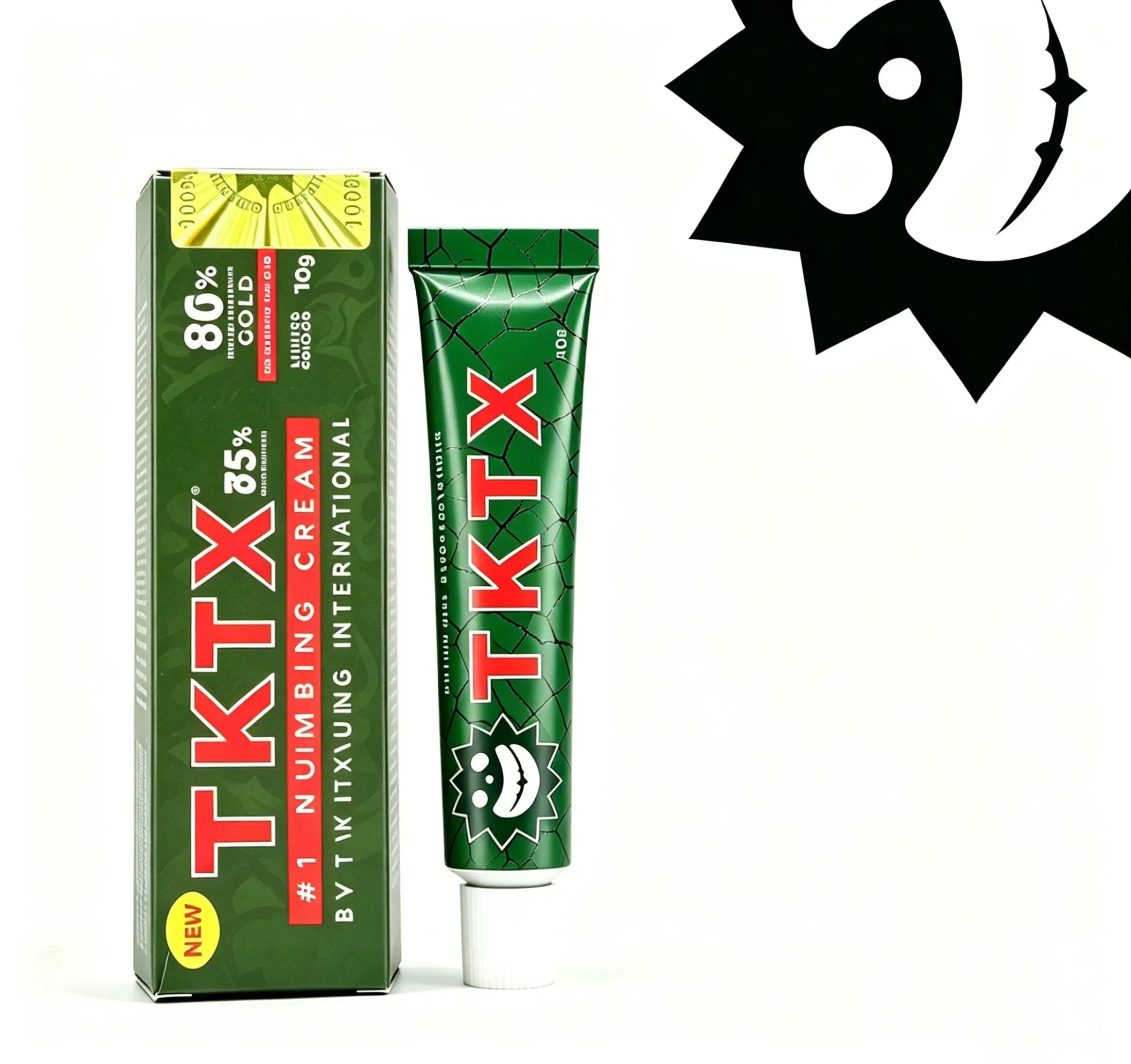 Tattoo Numbing Cream Gel, 2-Pack, Fast-Acting 80% Numbing for Pain Relief Before and After Sessions, Unscented, For All Skin Types