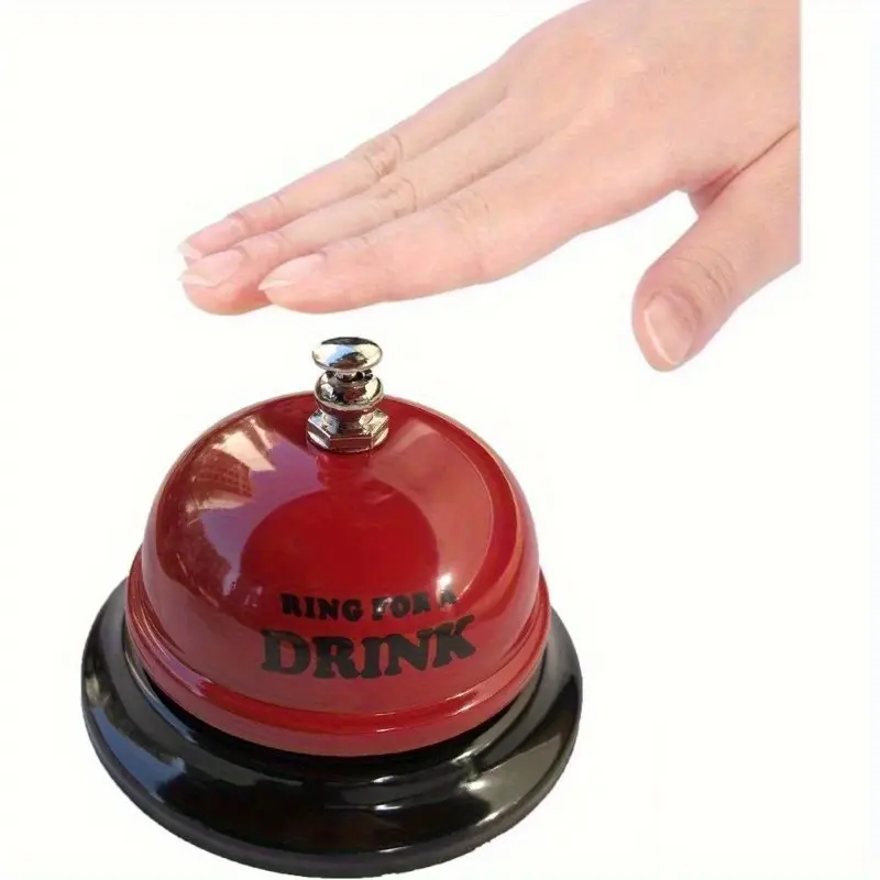 Innovative Drink Bell for Bars, Pubs, Home Entertainment, Fun Playful Service Call Bell, Elegant Design, Durable Classic Look