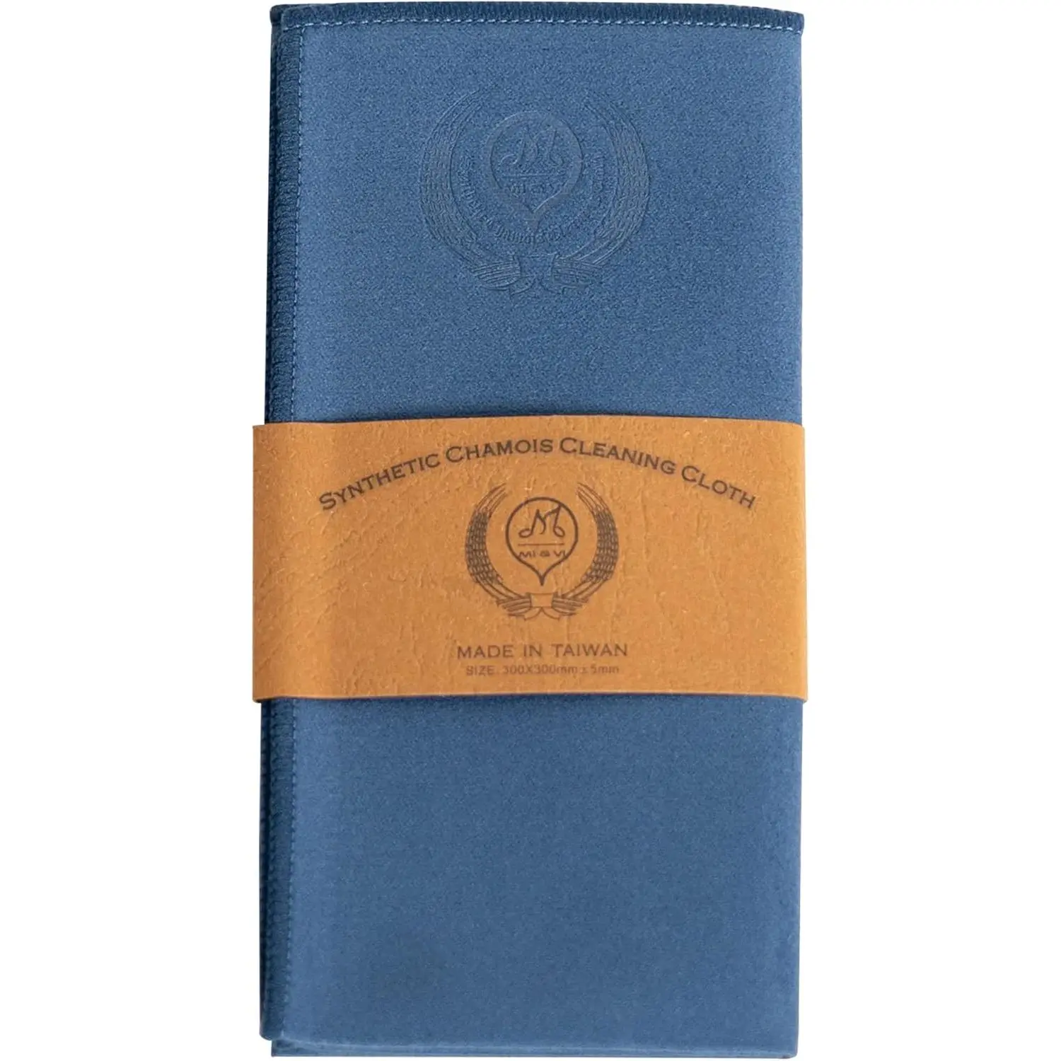 Synthetic Chamois Microfiber Instrument Cleaning & Polishing Cloth for Violin, Viola, Cello, Bass, Guitar, Piano, Saxophone, Flute 12x12in (Navy-Blue)