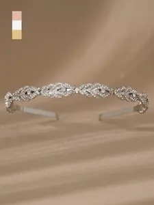 Flower Design Headband, Elegant Rhinestone Decorated Headband for Wedding Bridal Party Formal Occasions, Fashion Hair Accessories for Women