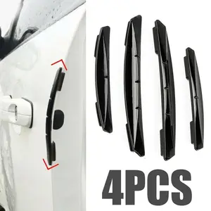 4pcs Car Sticker Door Edge Guards Trim Molding Protection Strip Scratch Protector Car Crash Barriers Door Guard Collision Sticker For Cars Universal Car Sticker