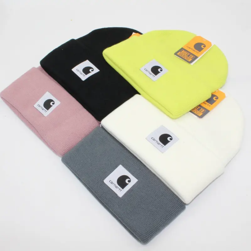 Solid Color Cuffed Knit Beanie, Warm Double Layer Skull Cap, Street Skateboard Winter Hat for Men Women