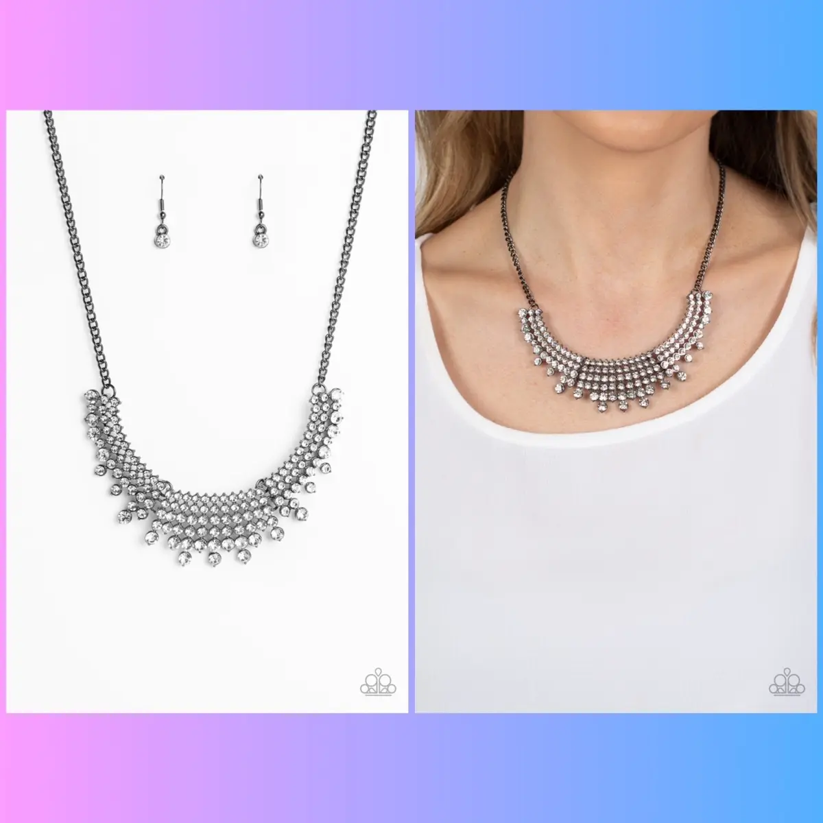 Shimmering Song - Black Necklace