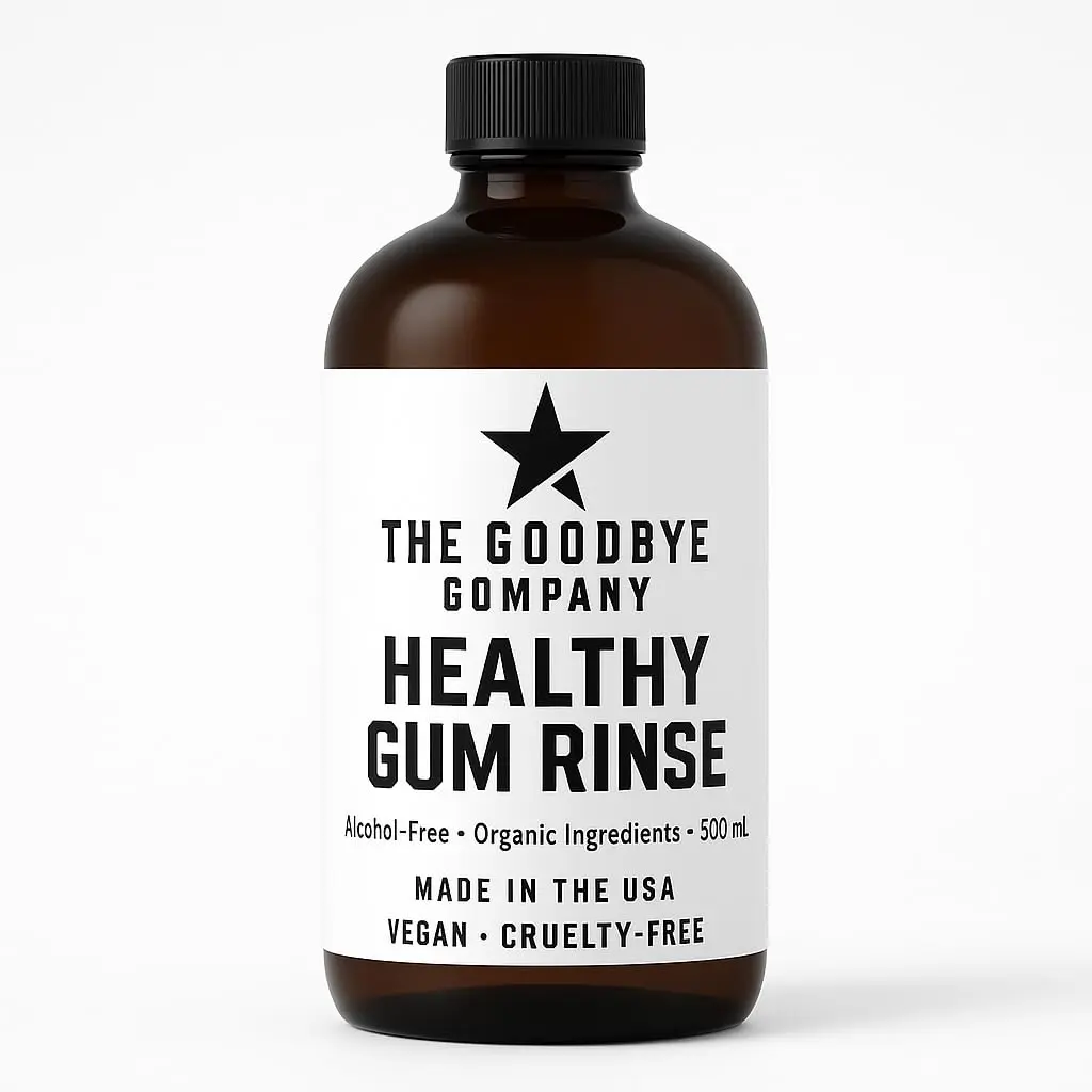 The Goodbye Company Natural Oral Gum Rinse – Handcrafted Herbal Mouthwash for Daily Oral Care & Fresh Breath | Organic Essential Oil Blend | Small Batch Made in Florida