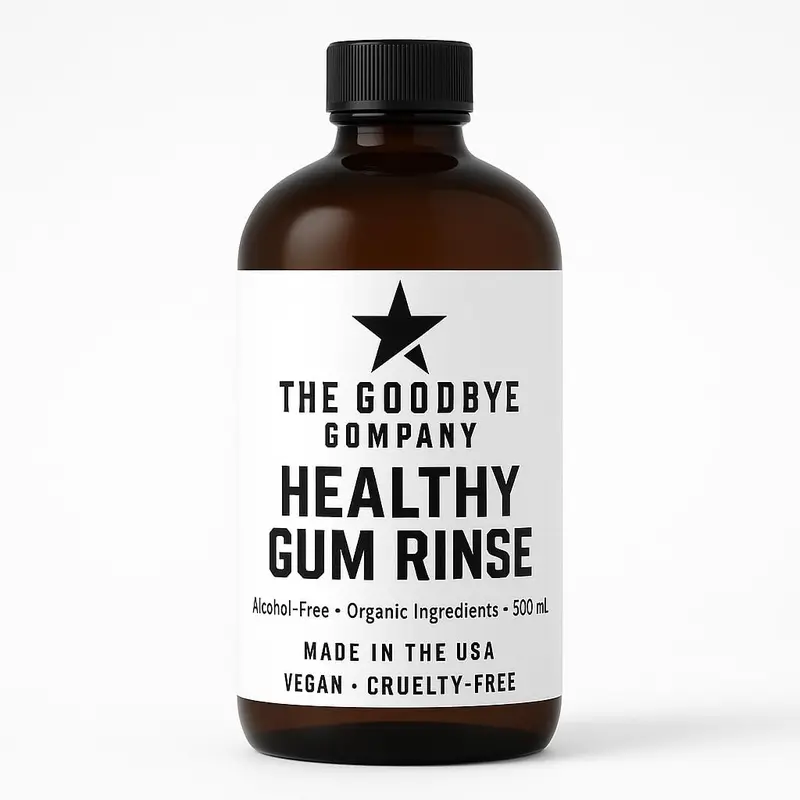 The Goodbye Company Natural Oral Gum Rinse – Handcrafted Herbal Mouthwash for Daily Oral Care & Fresh Breath | Organic Essential Oil Blend | Small Batch Made in Florida