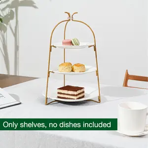 Three-Tier Fruit Tray Candy Snack Plate Stand, Afternoon Tea Dessert Rack, Cupcake Display Stands, Kitchen Home Commercial Ktv Use (plate Not Included)