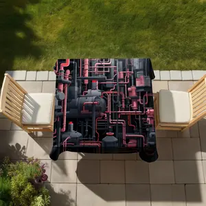 MWW C1TC58585VN5QO 58 x 58 in. Dark Pipes Red Indoor & Outdoor Tablecloth for Home Decor