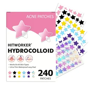 Water Gel Acne Patches, Acne Pimple Patch, 240 Pieces Star Shape Cover Stickers, Unisex Facial Skin Care Tools, Perfect Gift for Valentine's Day & Mother's Day