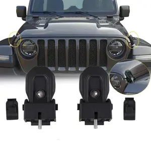 Hood Latches for 2018-2025 Jeep Wrangler JL and Jeep Gladiator JT, Anti-Theft Hood Lock Catch Latches Accessories, 2 Door and 4 Door Compatible, 2pcs