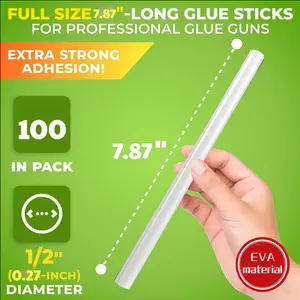 100pcs Ultra-Clear Crystal Glue Sticks, 7mm X 200mm, Home Decoration, DIY Crafts, Leather Handmade, Circuit Board Sealing, Tool Accessories