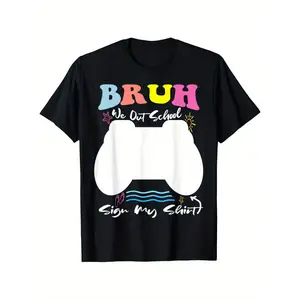 Funny Teacher Appreciation School Last Day Of School Sign My T-Shirt for Boys Soft Fabric, Breathable, Comfortable Short Sleeve Tees Perfect for Boys Shirts Boy Girl Best Gift (3-13Y)