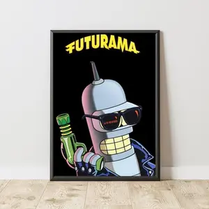 Futurama Poster, Manga Poster, Anime Poster, Cartoon Decor, Futurama Print, Kid Poster