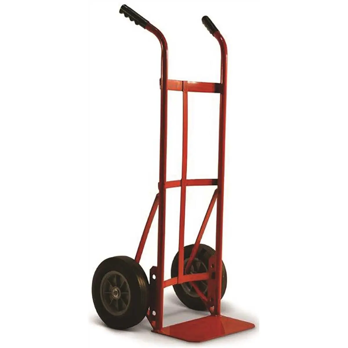 212 MAIN Heavy Duty Wagon - Fully Assembled Steel 800 lbs Dual-Handle Hand Truck with 10 in. Solid Puncture-Proof Red Tires